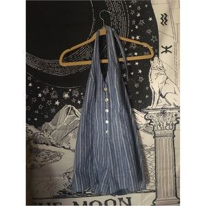 Haltered striped jumper